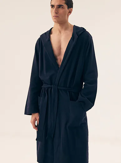 Esotiq pánský dlouhý župan modrý - námořnická