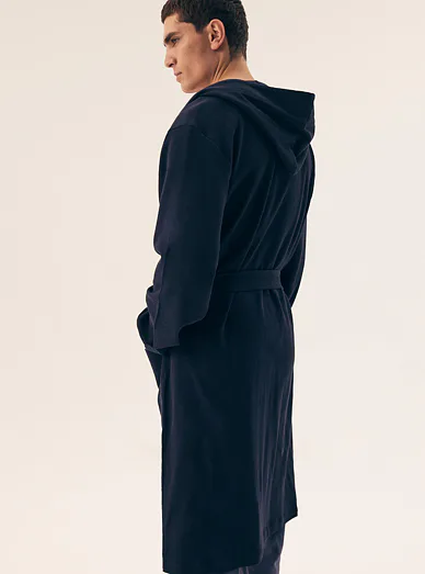 Esotiq pánský dlouhý župan modrý - námořnická