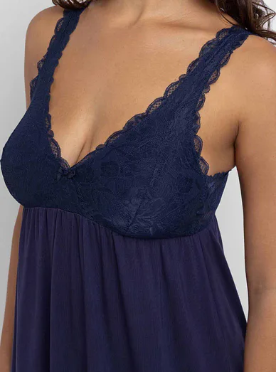 Dorina dámská noční košile modrá - tmavě modrá