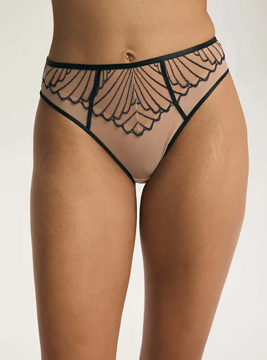 Esotiq vysoké klasické kalhotky šedé - tmavě šedá