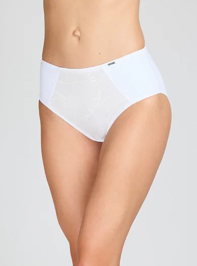 Triola klasické vysoké kalhotky bílé 32894 - bílá