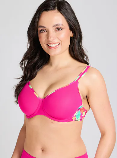 Triola Perfect-Fit vyztužená plavková podprsenka růžová 88277 - tmavá růžová