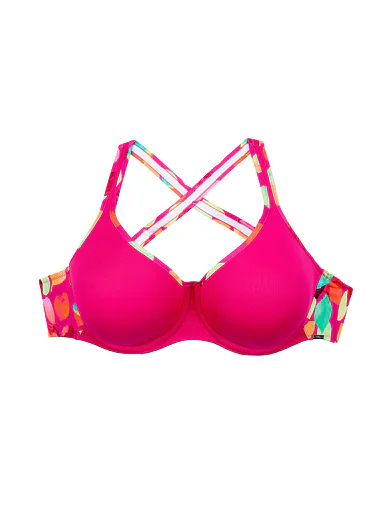 Triola Perfect-Fit vyztužená plavková podprsenka růžová 88277 - tmavá růžová