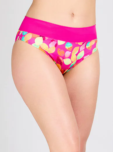 Triola vysoké plavkové kalhotky do pasu růžové 92277 - tmavá růžová