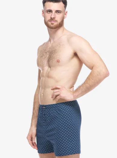 Gina pánské bavlněné trenýrky se vzorem - tmavě popelová