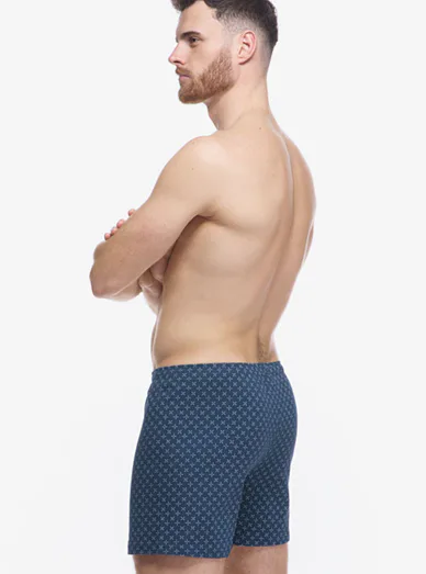 Gina pánské bavlněné trenýrky se vzorem - tmavě popelová