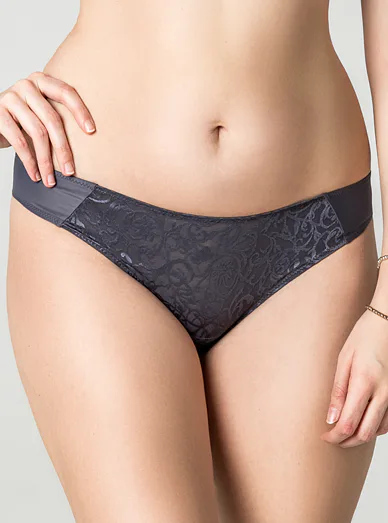 Triola klasické kalhotky s krajkou šedé 31731 - šedá