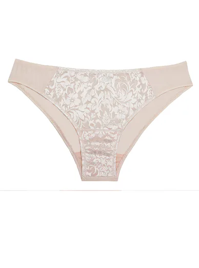 Triola klasické kalhotky s krajkou růžové 31731 - pudr