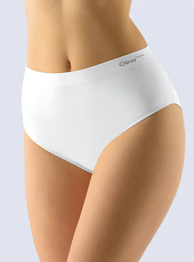 Gina dámské vysoké bambusové kalhotky bílé - bílá