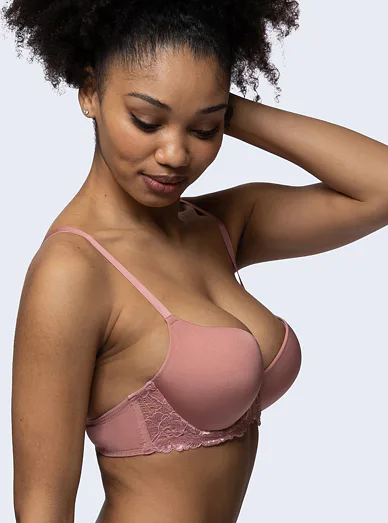 Dorina hladká push up podprsenka starorůžová - starorůžová