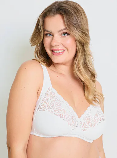 Dorina nevyztužená podprsenka bez kostic bílá - bílá