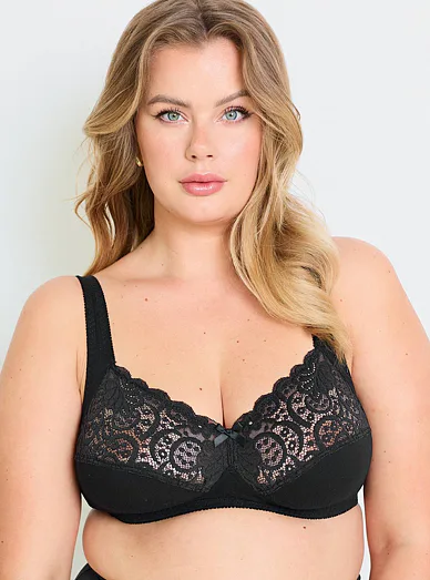 Dorina nevyztužená podprsenka bez kostic černá - černá