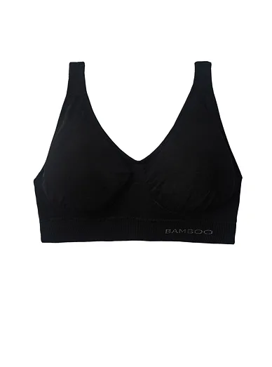 Gina sportovní bambusová podprsenka bez kostic černá - černá