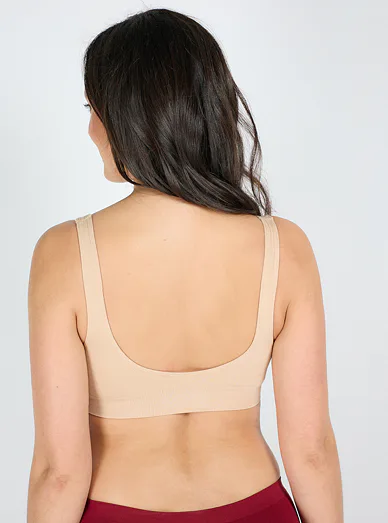 Gina sportovní bambusová podprsenka bez kostic tělová - tělová