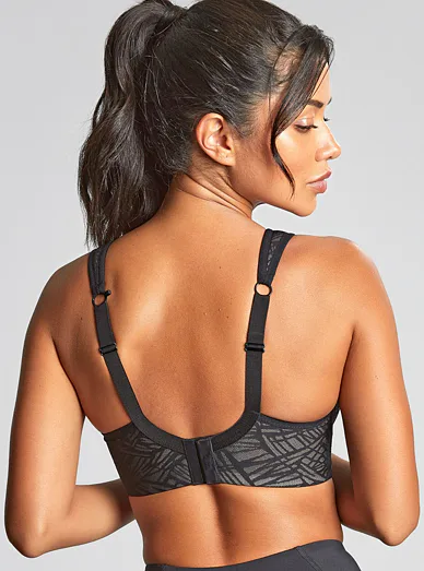 Panache sportovní podprsenka vyztužená s kosticí černá - černá