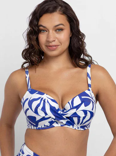 Dorina vyztužená plavková podprsenka s kosticemi modrá - Modro-bílá