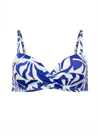 Dorina vyztužená plavková podprsenka s kosticemi modrá - Modro-bílá