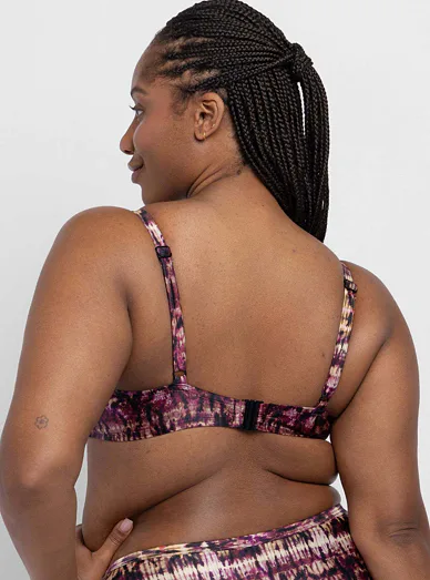 Dorina plavková vyztužená podprsenka s kosticí batikovaná - Batika