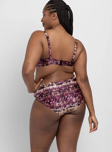 Dorina plavkové kalhotky klasické batikované - batika