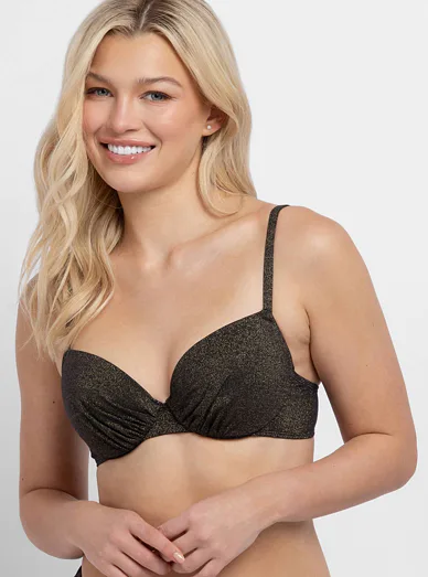 Dorina plavková podprsenka s kosticí černá - černá