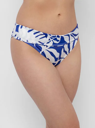 Dorina vysoké plavkové kalhotky modré - modrá