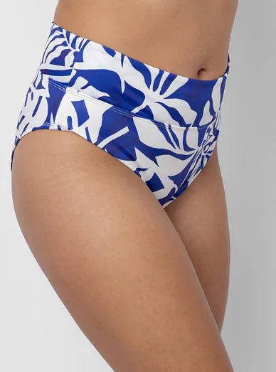 Dorina vysoké plavkové kalhotky modré - modrá