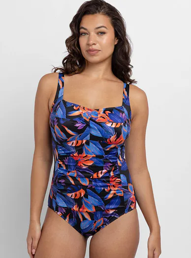 Dorina jednodílné plavky modro-černé - modro-černá