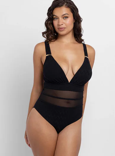 Dorina jednodílné vyztužené plavky černé - černá