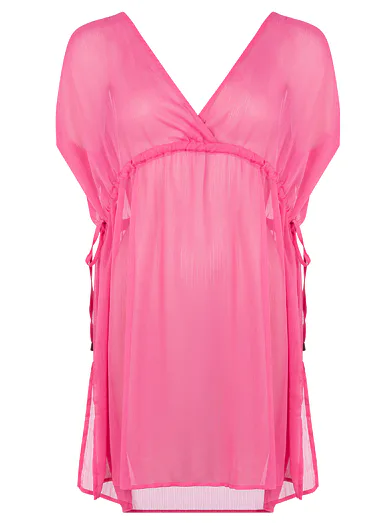 Dorina lehký kaftan růžový - růžová