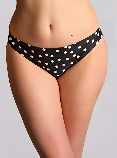 Panache plavkové kalhotky klasického střihu černé - Černo-bílá