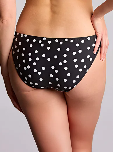 Panache plavkové kalhotky klasického střihu černé - Černo-bílá