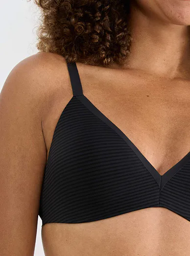 Sloggi podprsenka push-up braletka bez kostic černá - černá