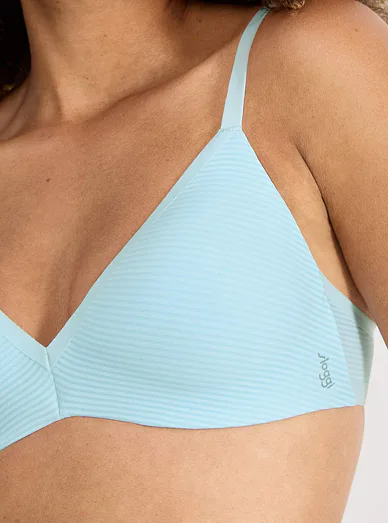 Sloggi podprsenka push-up braletka bez kostic modrá - pastelově modrá