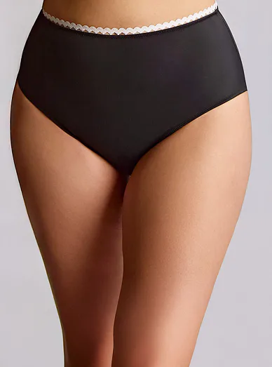 Panache plavkové kalhotky vysokého střihu černé - černá
