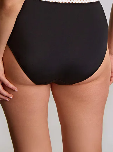 Panache plavkové kalhotky vysokého střihu černé - černá