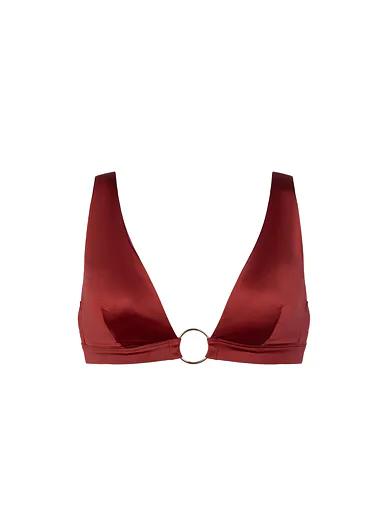 Dorina trojúhelníková plavková podprsenka červená - terakotová