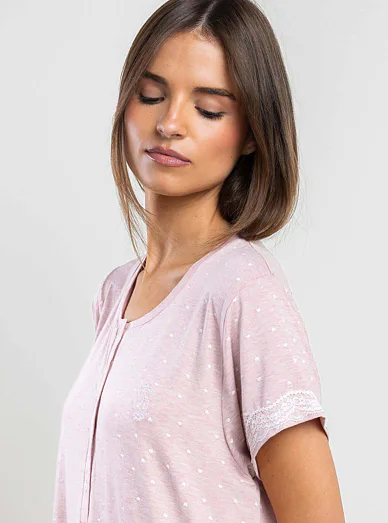 Admas viskózová noční košile růžová - růžová