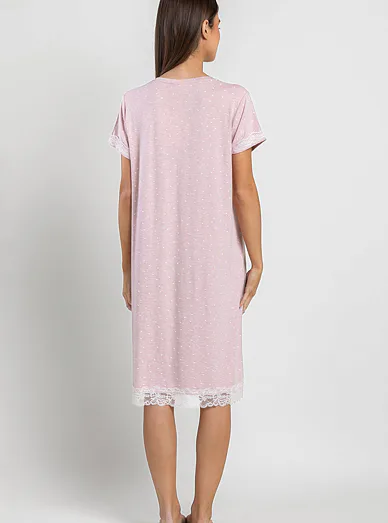 Admas viskózová noční košile růžová - růžová