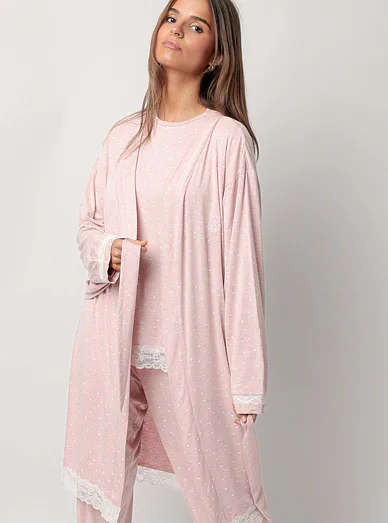 Admas lehký župan růžový - růžová