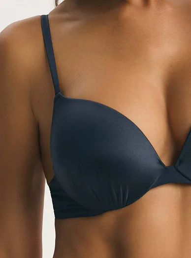Esotiq vyztužená push-up plavková podprsenka modrá - Noční modř