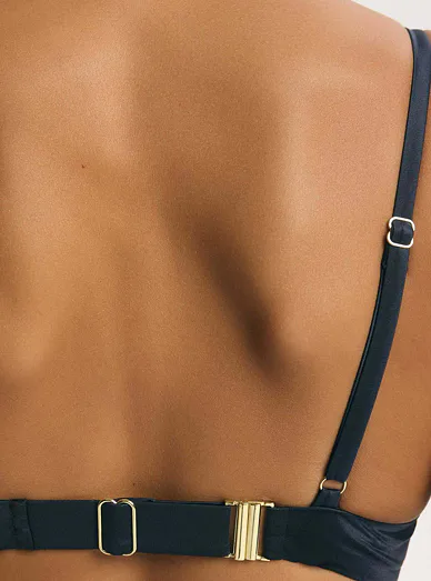 Esotiq vyztužená push-up plavková podprsenka modrá - Noční modř