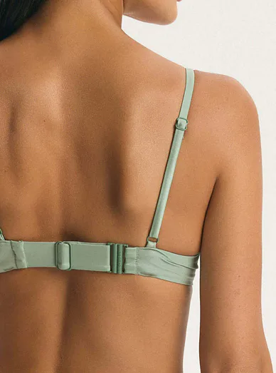 Esotiq nevyztužená plavková podprsenka s kosticemi zelená - Šalvějově zelená