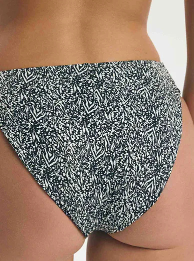 Esotiq plavkové klasické kalhotky černobílé - černá