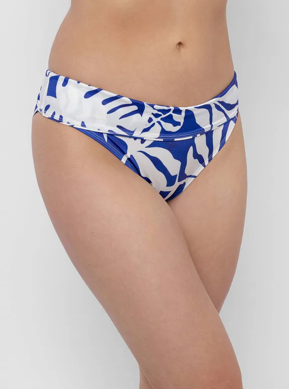 Dorina vysoké plavkové kalhotky modré - modrá