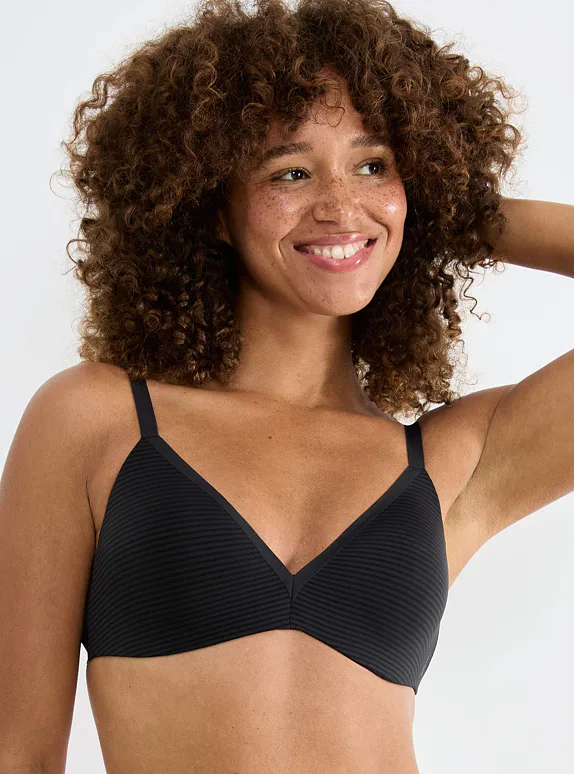 Sloggi podprsenka push-up braletka bez kostic černá - černá