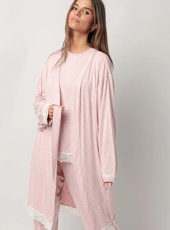 Admas lehký župan růžový - růžová